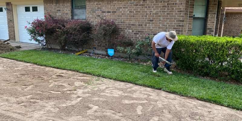 How to trim or cut grass sod pieces